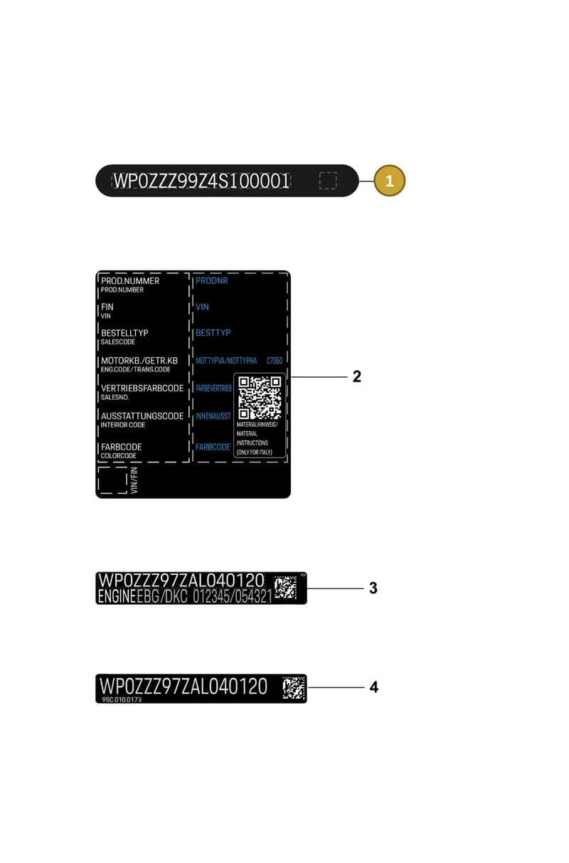 95B010014 — Porsche Macan (2024-2024) diagram p61003100, position 1