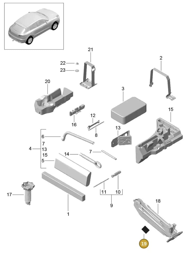 95B010861R — Porsche Macan (2013-2018) diagram p44001000, position 19