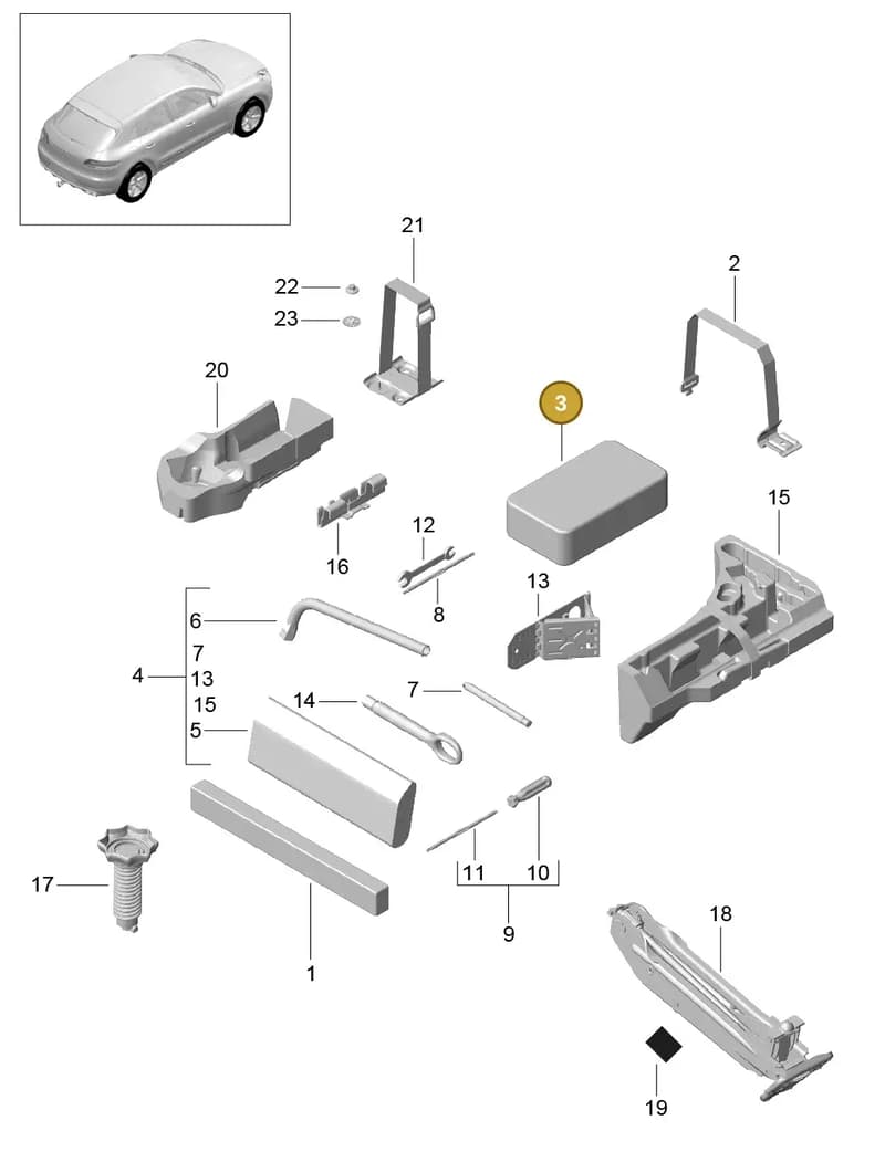 95B010866E — Porsche Macan (2013-2018) diagram p44001000, position 3