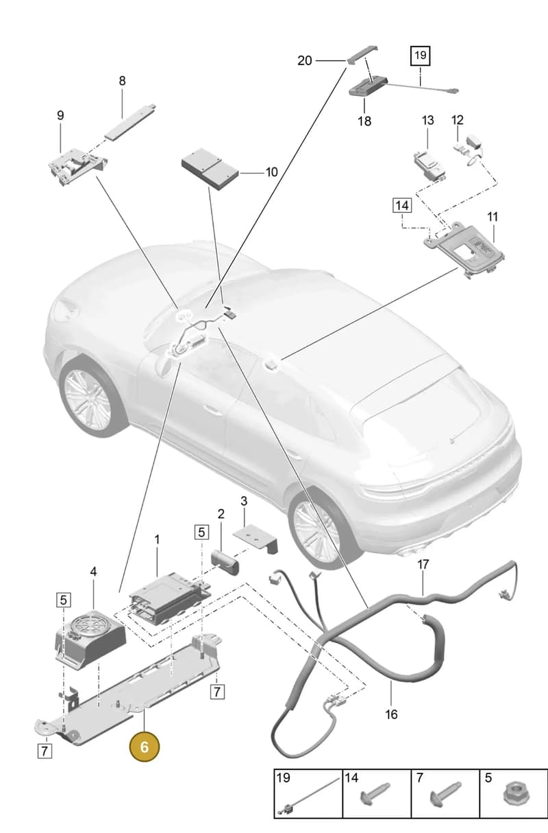 95B035205 — Porsche Macan (2018-2022) diagram p52911040, position 6