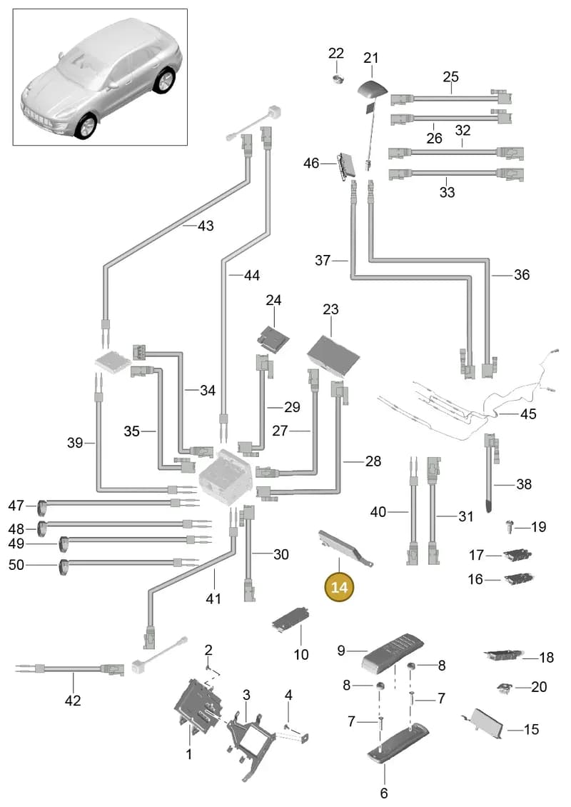 95B035225A — Porsche Macan (2013-2018) diagram p44911010, position 14