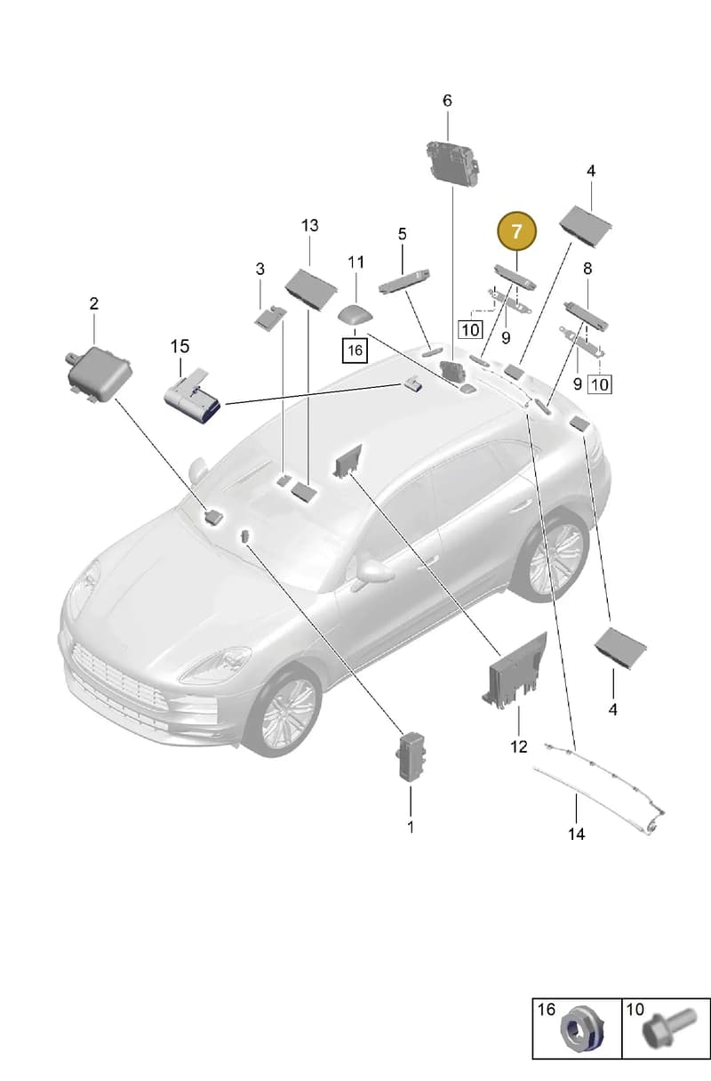 95B035225D — Porsche Macan (2018-2022) diagram p52912000, position 7