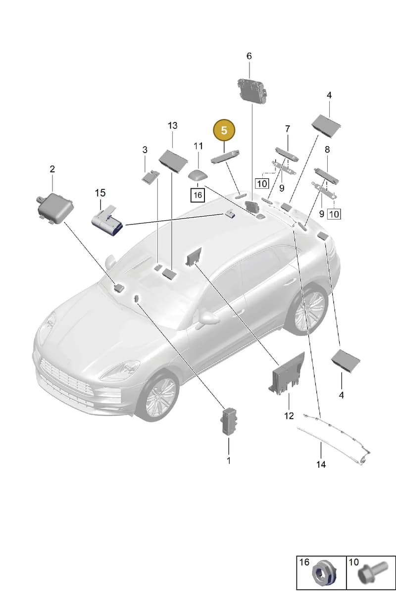 95B035225L — Porsche Macan (2018-2022) diagram p52912000, position 5