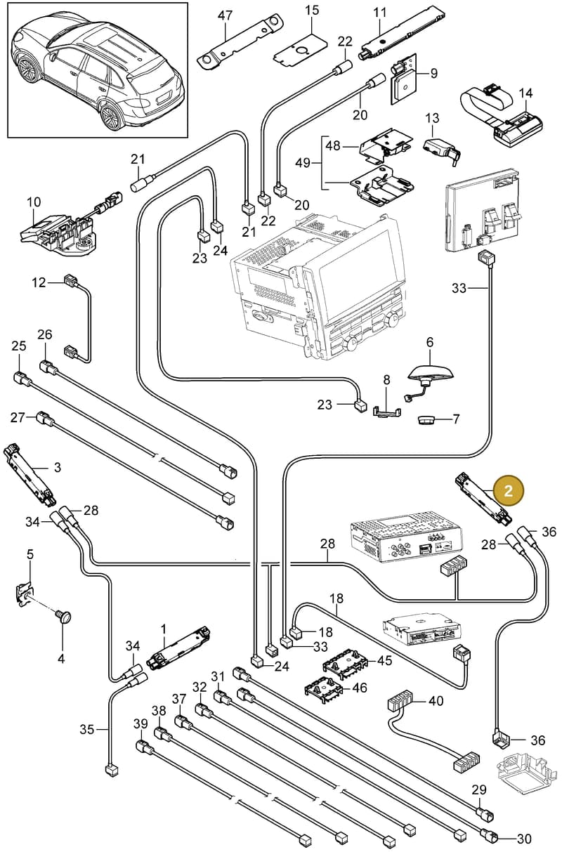 95B035225M — Porsche Cayenne (2010-2018) diagram p37911003, position 2