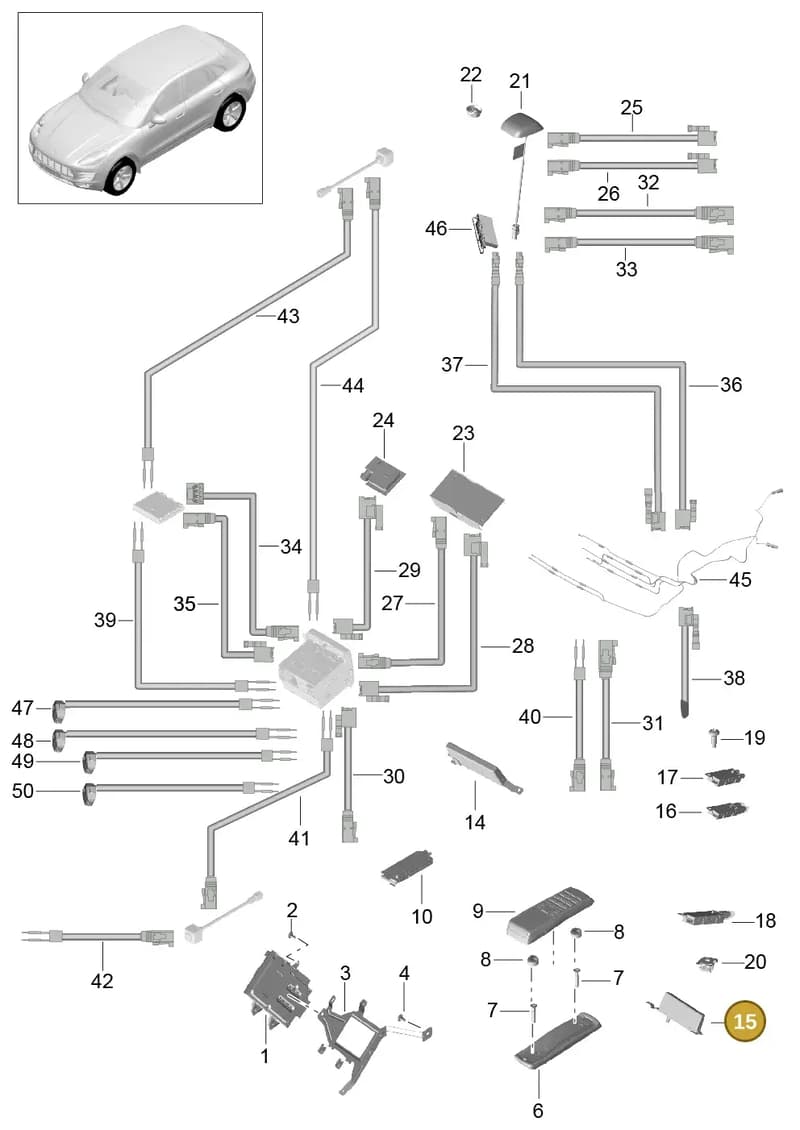 95B035225M — Porsche Macan (2013-2018) diagram p44911010, position 15