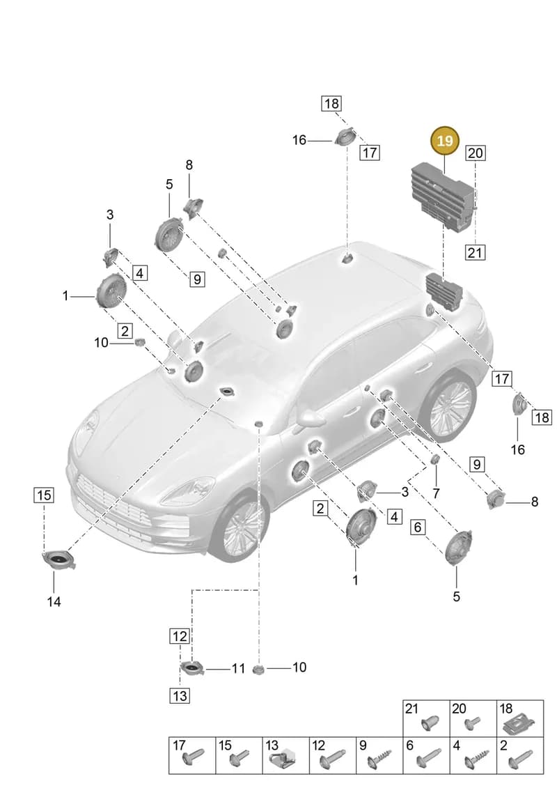 95B035481B — Porsche Macan (2018-2022) diagram p52911050, position 19