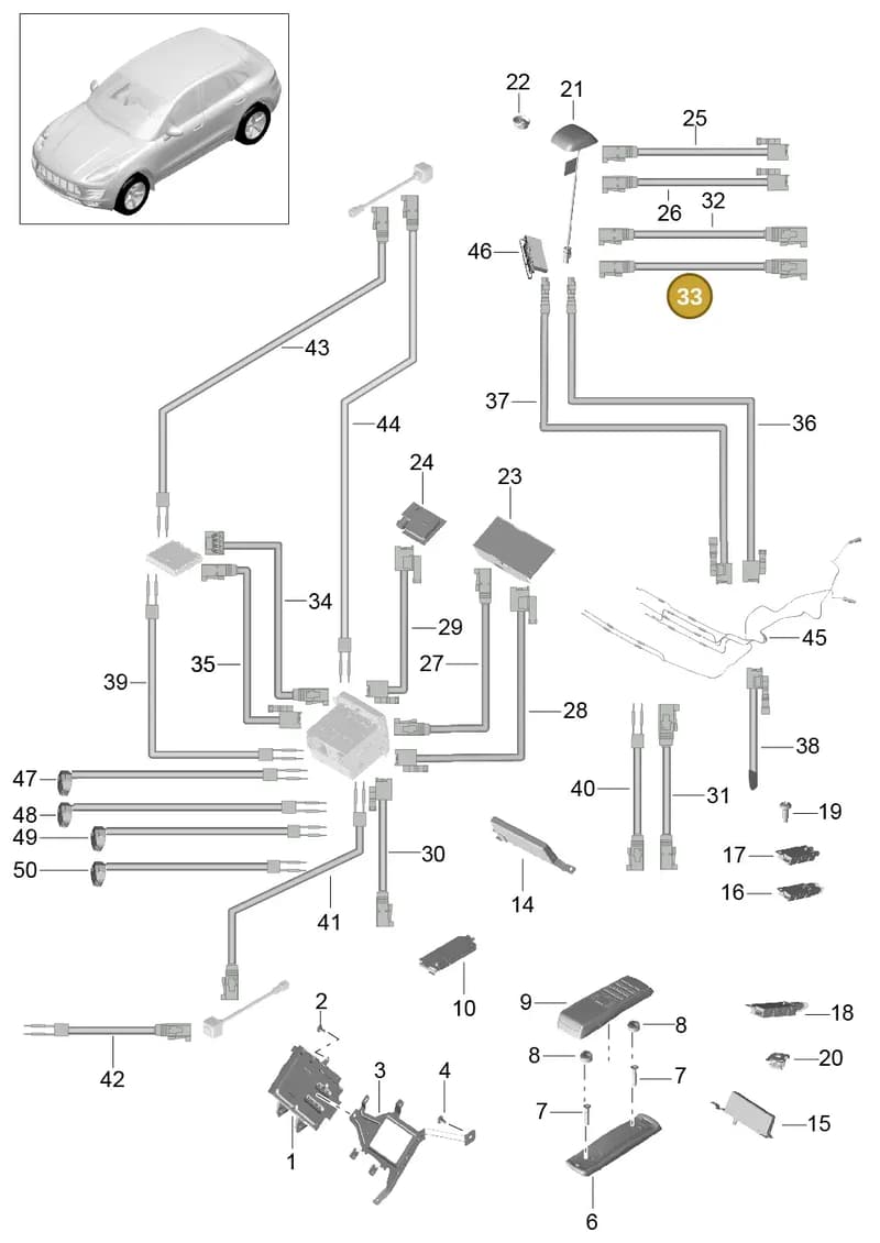 95B035550AM — Porsche Macan (2013-2018) diagram p44911010, position 33