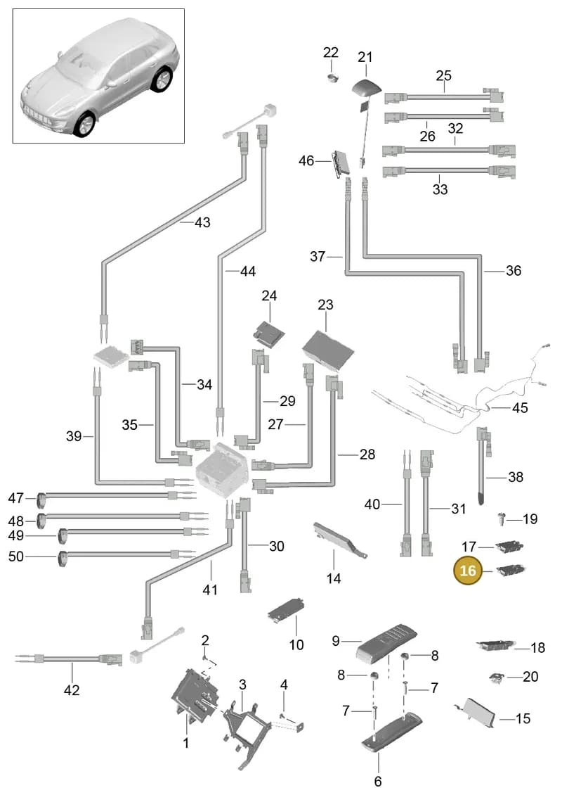 95B035550BP — Porsche Macan (2013-2018) diagram p44911010, position 16