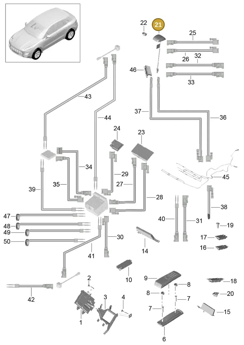 95B035550CB — Porsche Macan (2013-2018) diagram p44911010, position 21