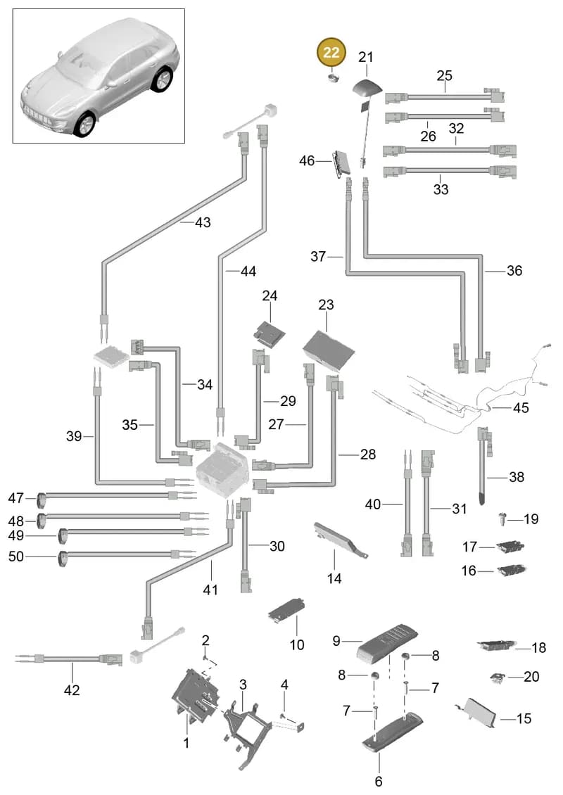 95B035550CC — Porsche Macan (2013-2018) diagram p44911010, position 22