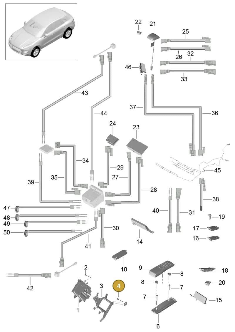 95B035550CN — Porsche Macan (2013-2018) diagram p44911010, position 4