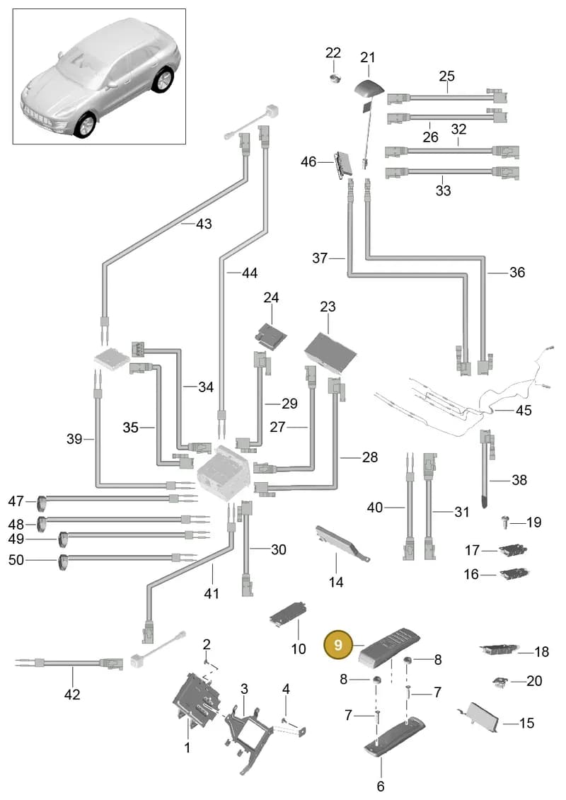 95B035550DA — Porsche Macan (2013-2018) diagram p44911010, position 9