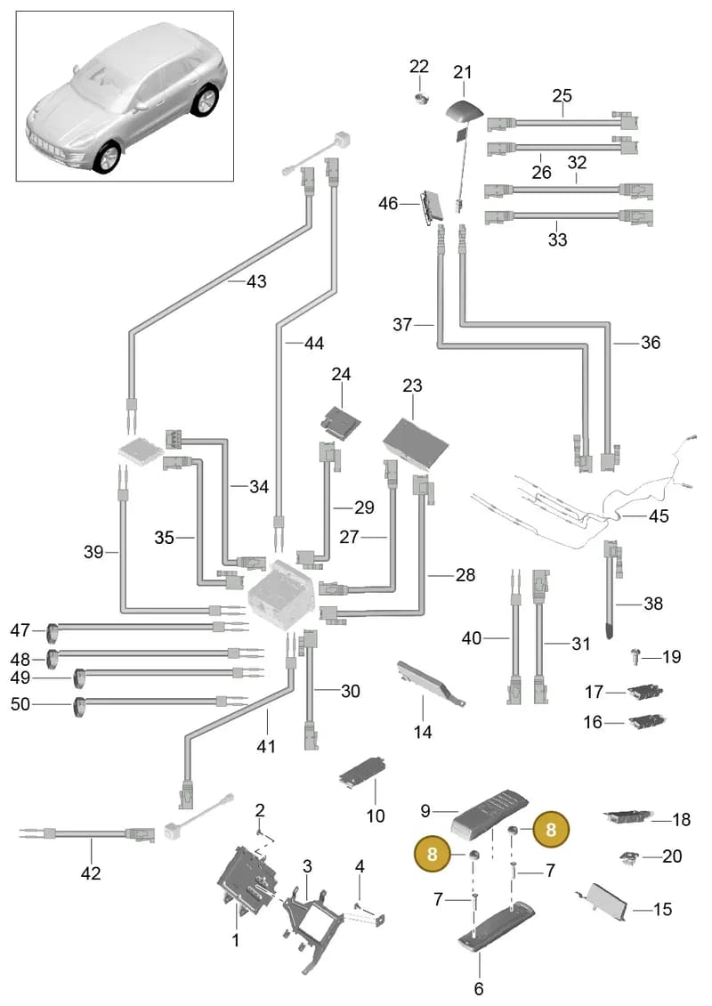 95B035550DF — Porsche Macan (2013-2018) diagram p44911010, position 8