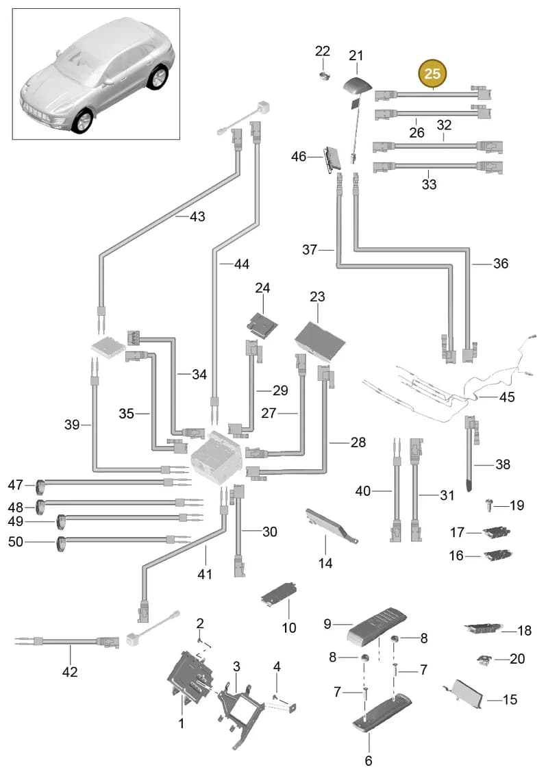 95B035550DG — Porsche Macan (2013-2018) diagram p44911010, position 25