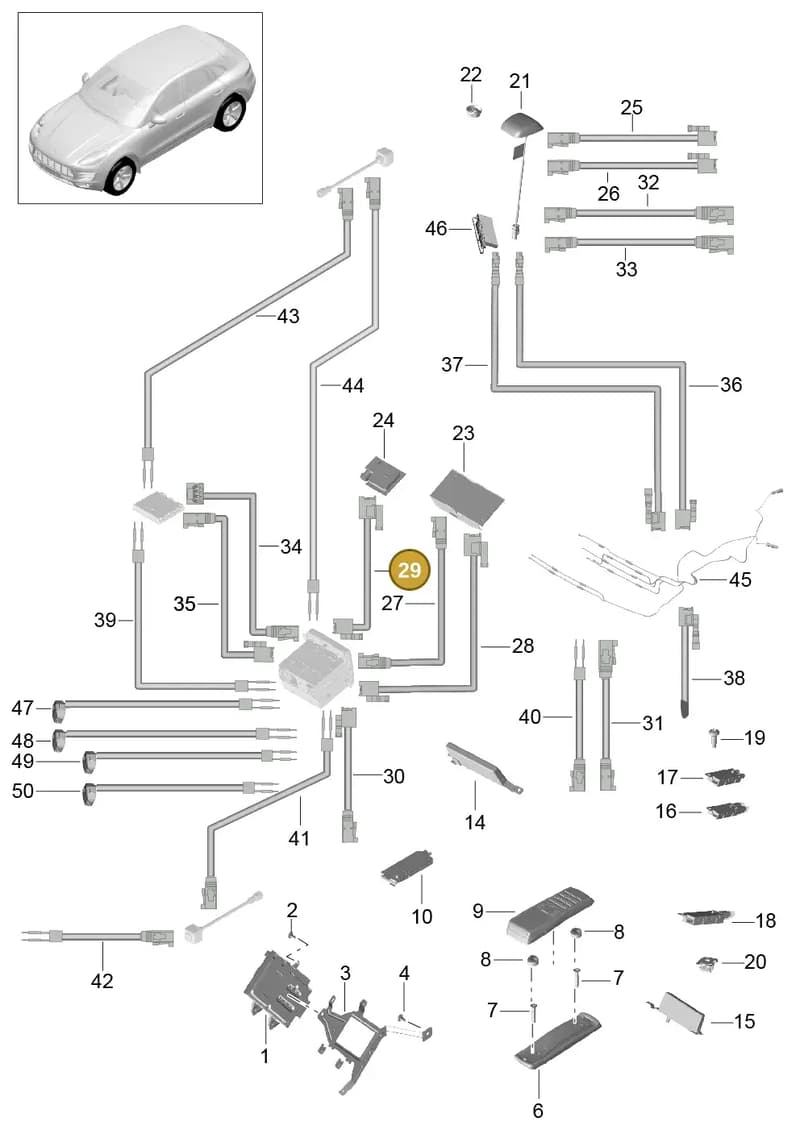 95B035550E — Porsche Macan (2013-2018) diagram p44911010, position 29