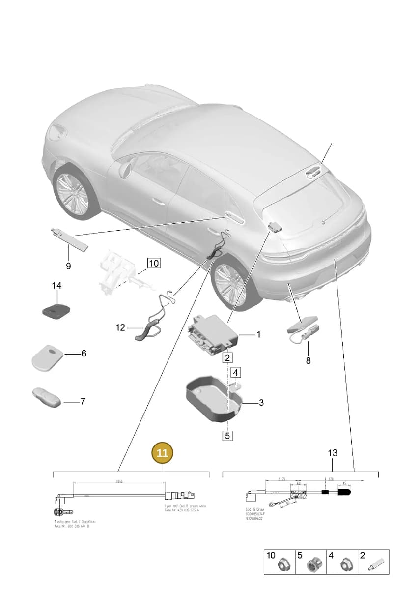 95B035550N — Porsche Macan (2018-2022) diagram p52901070, position 11