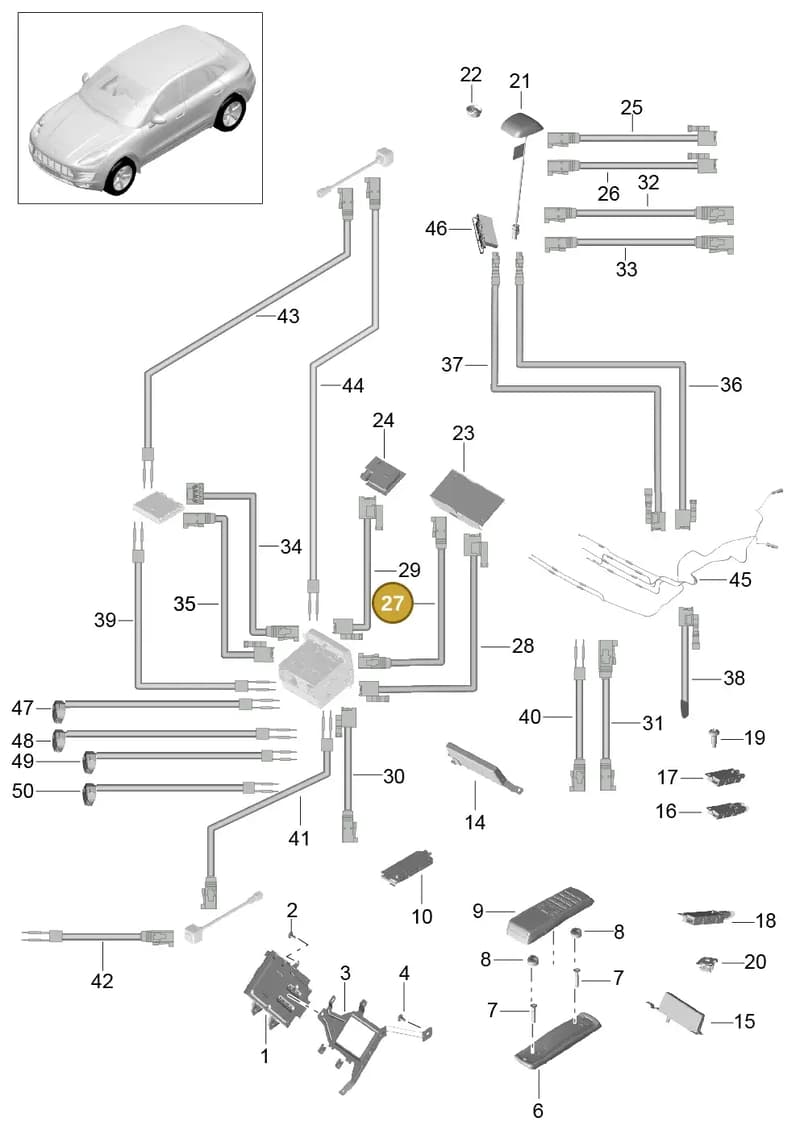 95B035550S — Porsche Macan (2013-2018) diagram p44911010, position 27
