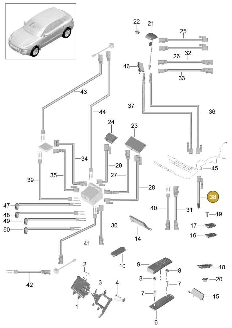 95B035550T — Porsche Macan (2013-2018) diagram p44911010, position 38