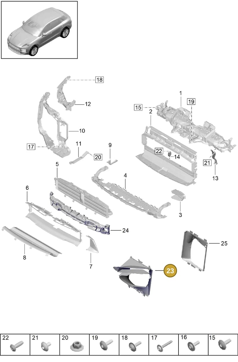 95B117335L — Porsche Macan (2018-2022) diagram p52802210, position 23