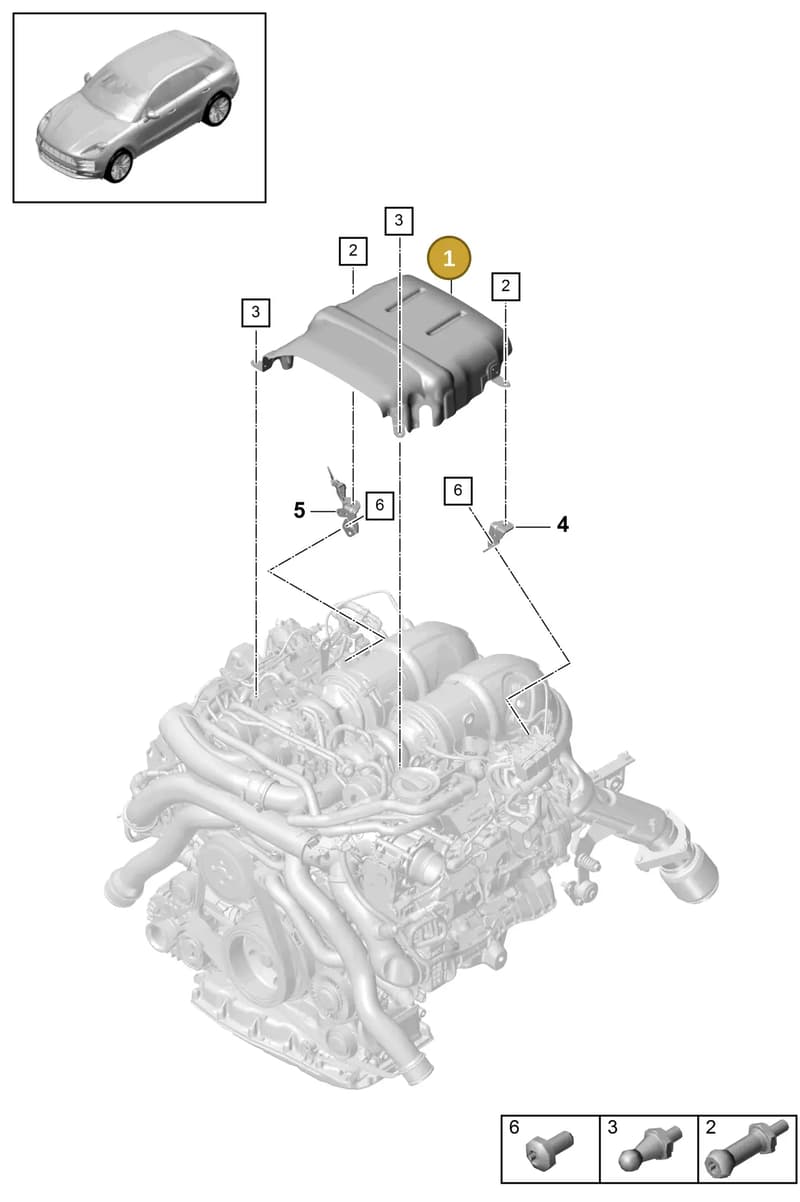 95B119607C — Porsche Macan (2018-2022) diagram p52103060, position 1