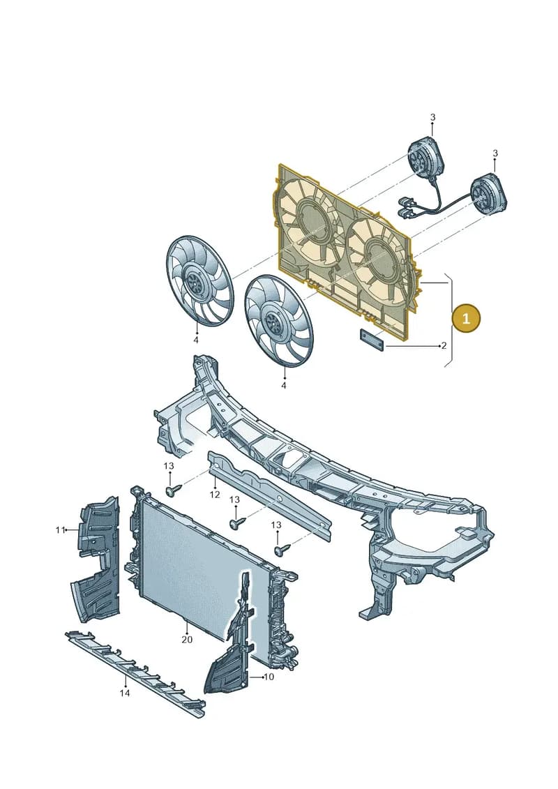 95B121003E — Audi A6 1.8 (2015-2019) diagram 788121910, position 1