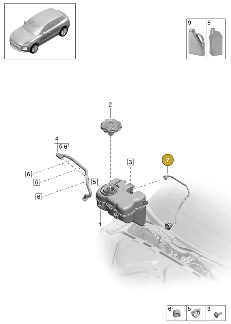 95B121071A — Porsche Macan (2018-2022) diagram p52000112, position 7