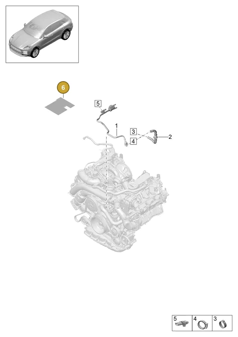 95B121071C — Porsche Macan (2018-2022) diagram p52000030, position 6