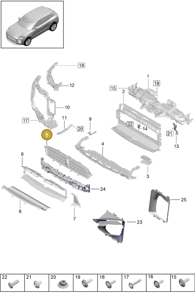 95B121257KY — Porsche Macan (2018-2022) diagram p52802210, position 5
