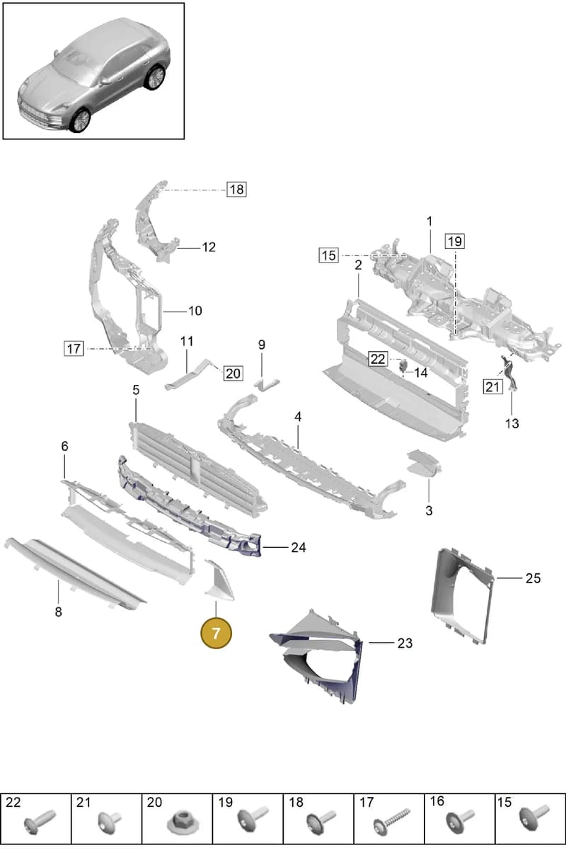 95B121674C1E0 — Porsche Macan (2018-2022) diagram p52802210, position 7