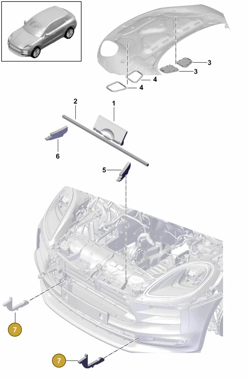 95B121675N — Porsche Macan (2018-2022) diagram p52107220, position 7