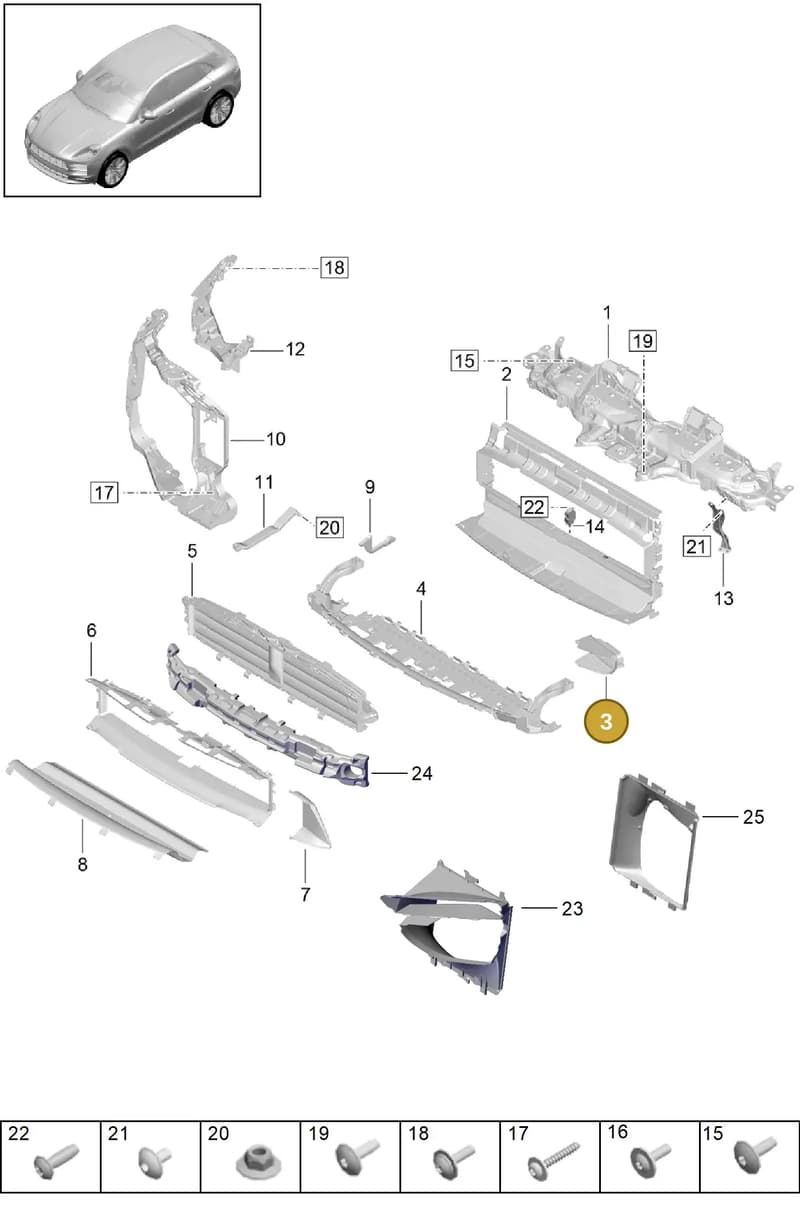 95B121700J1E0 — Porsche Macan (2018-2022) diagram p52802210, position 3