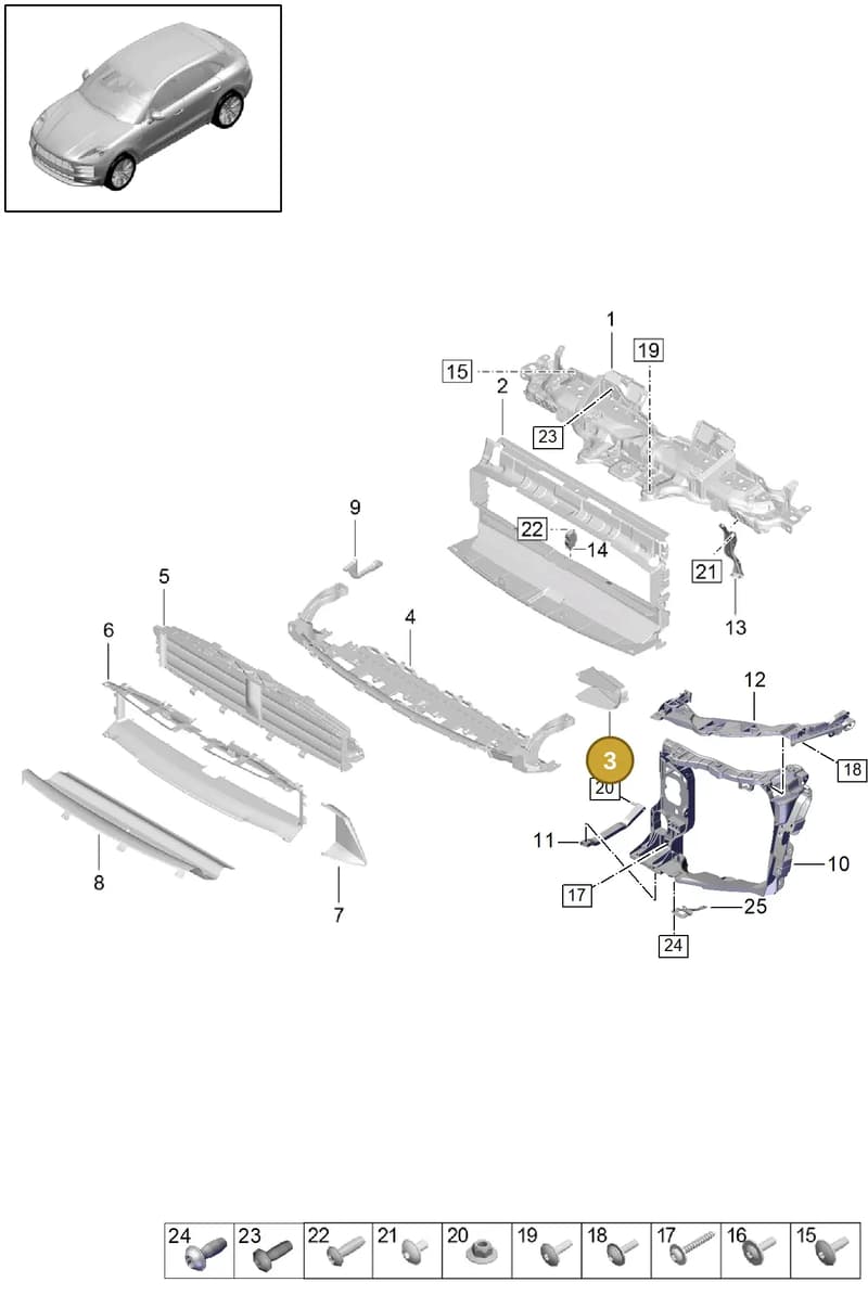 95B121700MOK1 — Porsche Macan (2018-2022) diagram p52802205, position 3