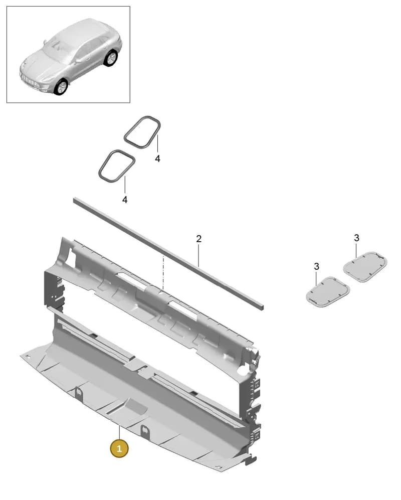 95B121707F — Porsche Macan (2013-2018) diagram p44105080, position 1