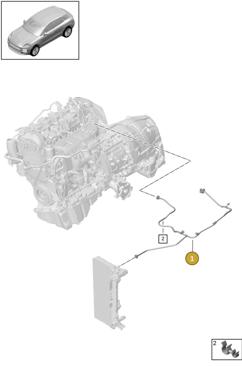 95B122909F — Porsche Macan (2018-2022) diagram p52105160, position 1