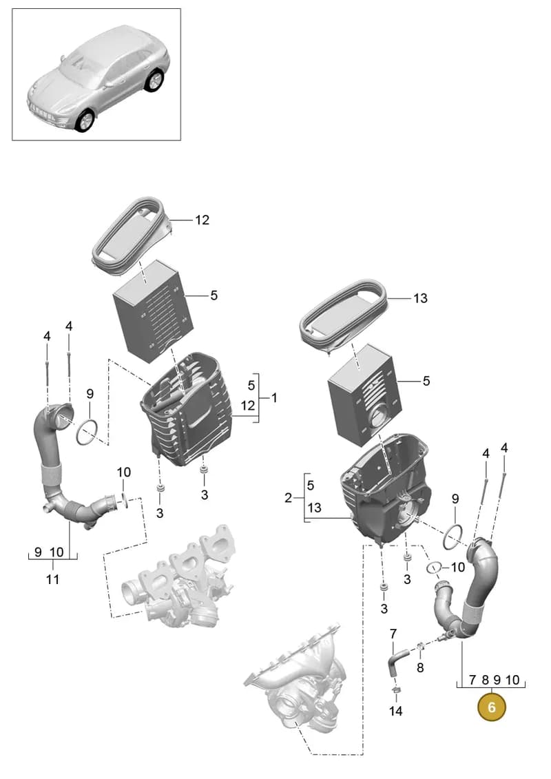 95B128532C — Porsche Macan (2013-2018) diagram p44106000, position 6