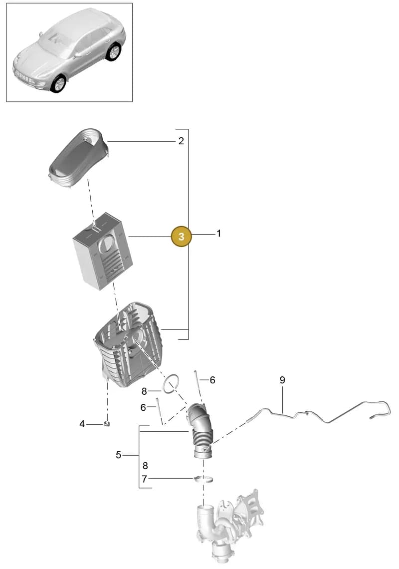 95B129620 — Porsche Macan (2013-2018) diagram p44106020, position 3
