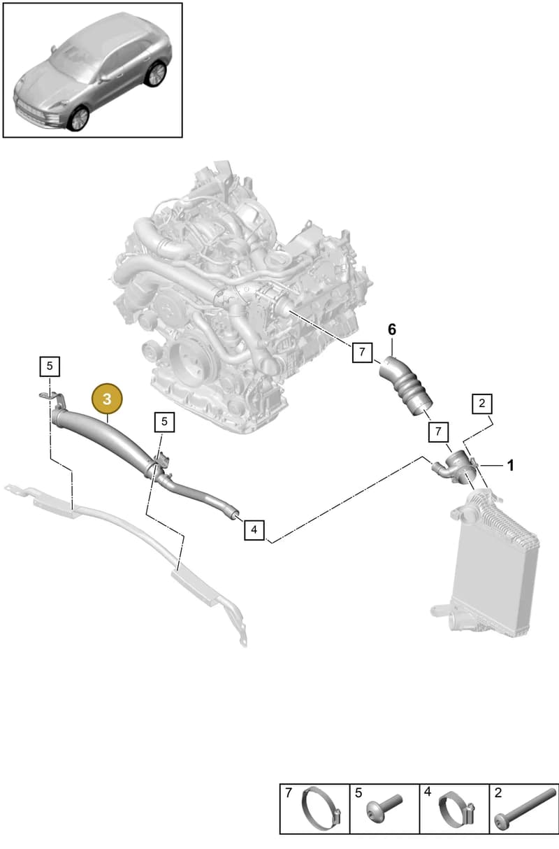 95B129953 — Porsche Macan (2018-2022) diagram p52107230, position 3