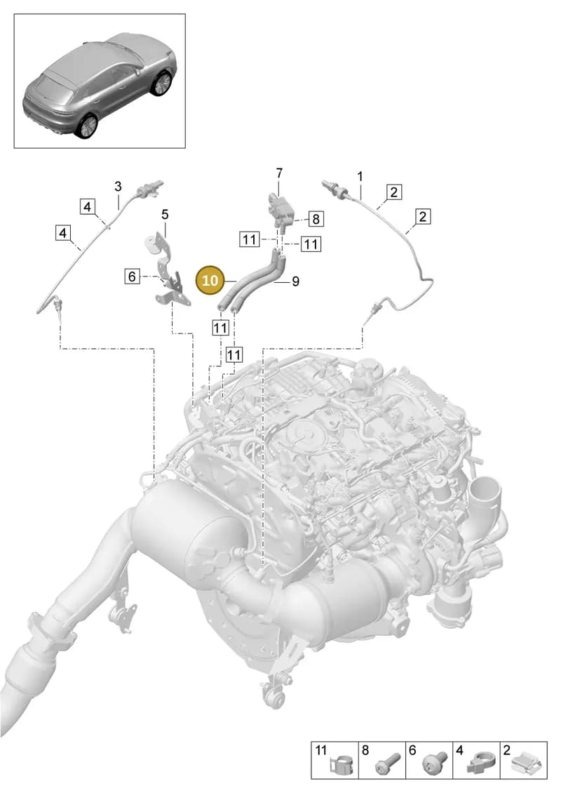 95B131850F — Porsche Macan (2018-2022) diagram p52202420, position 10