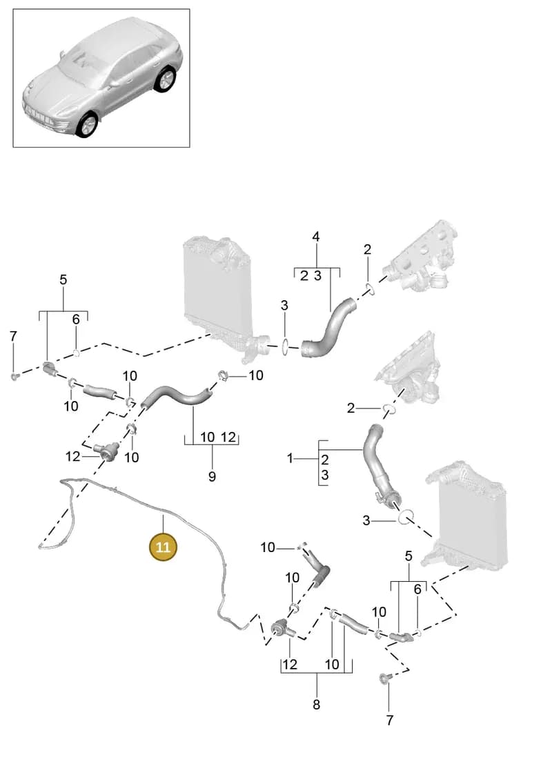 95B145693B — Porsche Macan (2013-2018) diagram p44107080, position 11
