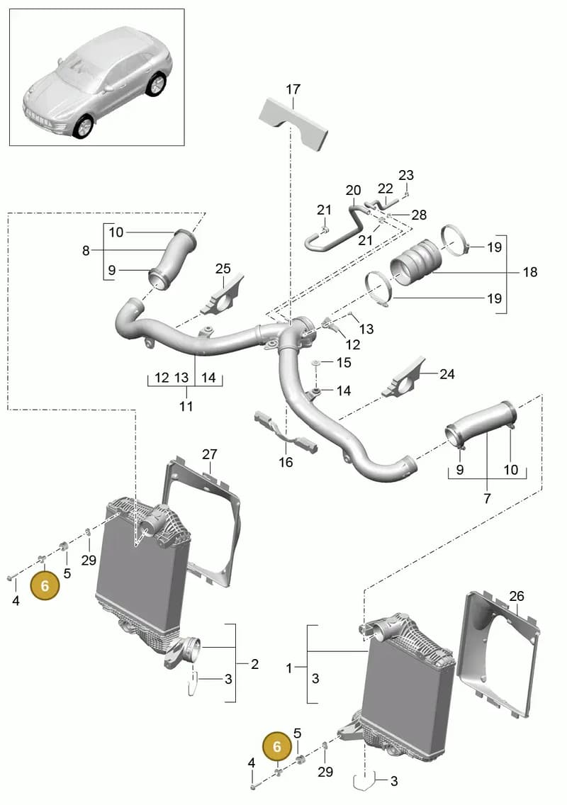 95B145709 — Porsche Macan (2013-2018) diagram p44107070, position 6