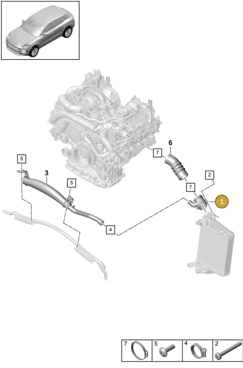 95B145784A — Porsche Macan (2018-2022) diagram p52107230, position 1