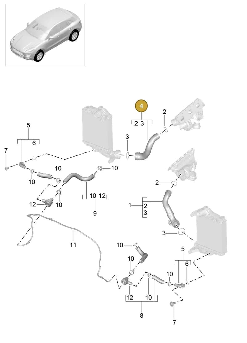 95B145834 — Porsche Macan (2013-2018) diagram p44107080, position 4