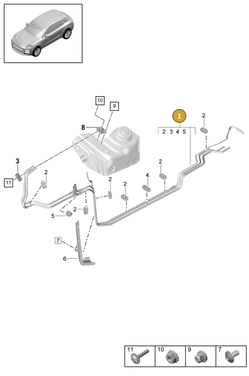 95B201080E — Porsche Macan (2018-2022) diagram p52000081, position 1