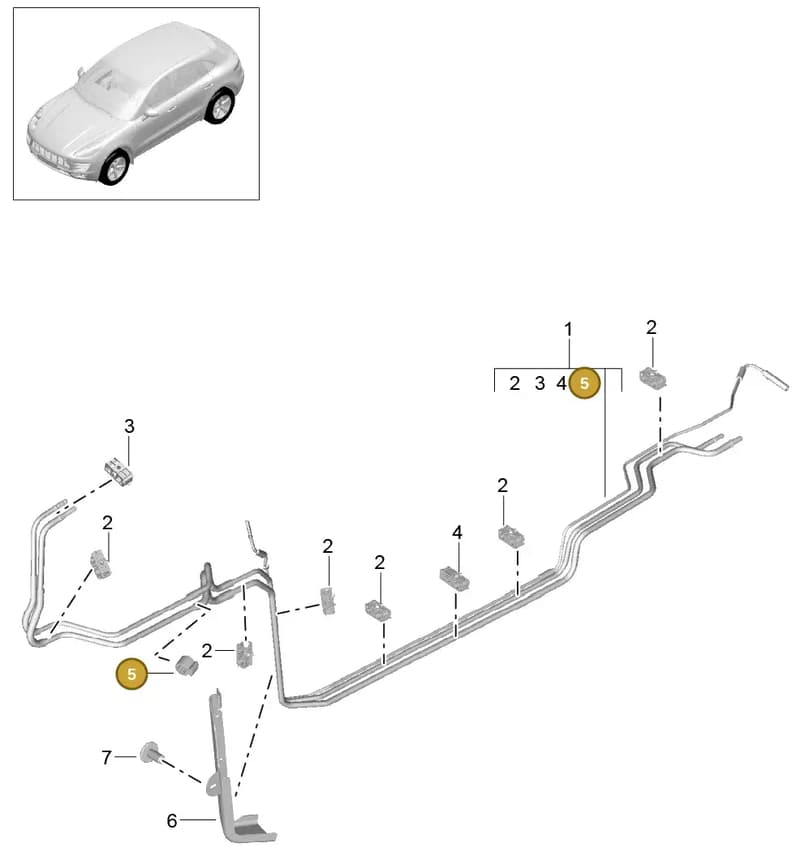 95B201547A — Porsche Macan (2013-2018) diagram p44201020, position 5