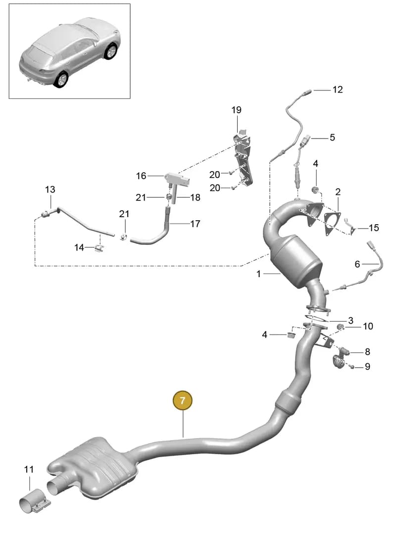 95B253209B — Porsche Macan (2013-2018) diagram p44202040, position 7