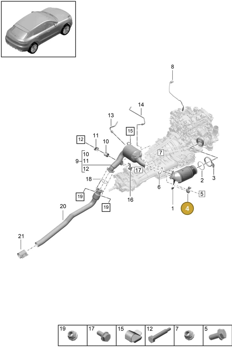 95B253230C — Porsche Macan (2018-2022) diagram p52202271, position 4