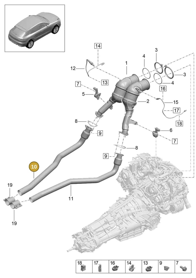 95B253300P — Porsche Macan (2018-2022) diagram p52202255, position 10