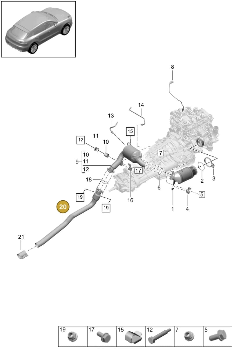 95B253300Q — Porsche Macan (2018-2022) diagram p52202271, position 20