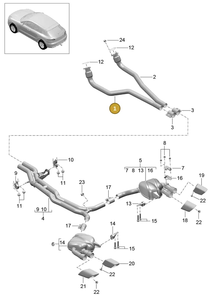 95B253487CY — Porsche Macan (2013-2018) diagram p44202050, position 1