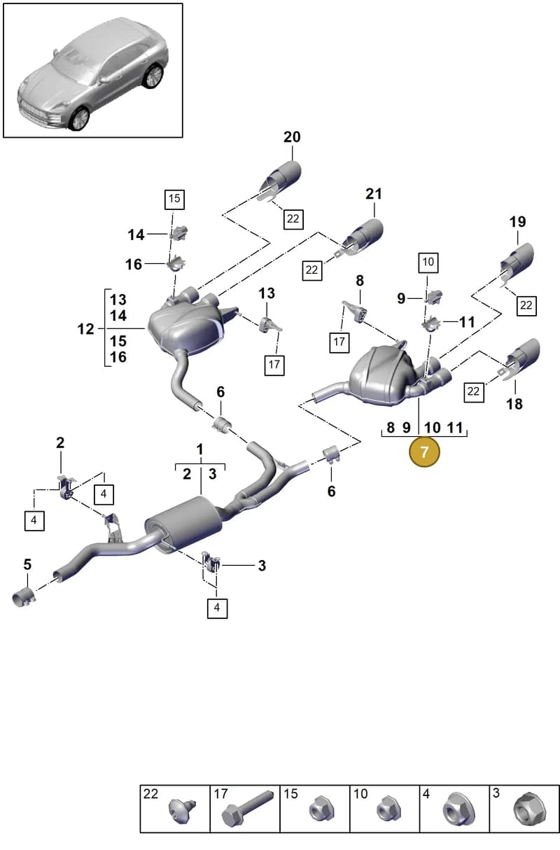 95B253601JY — Porsche Macan (2018-2022) diagram p52202370, position 7